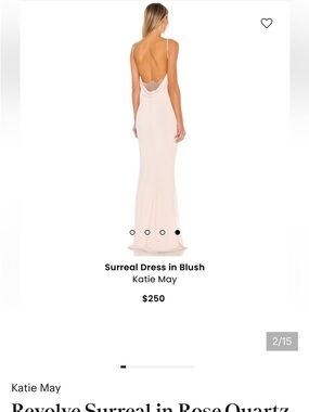 Katie May Blush Cowl-Back Slip Gown